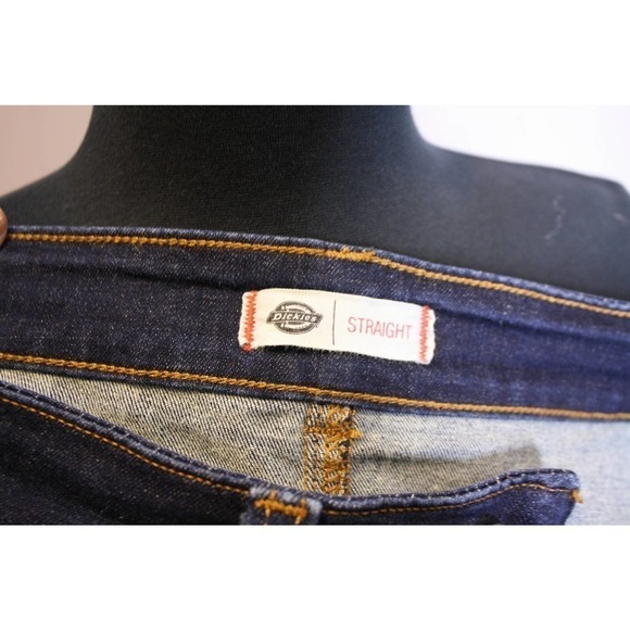 Dickies Denim Mini Skirt Jean Skirt Straight Dark Wash Size 8 - Picture 3 of 3